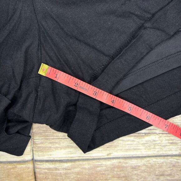 Torrid Black Linen Blend Belted Shorts Plus Sz 22 - Picture 5 of 7